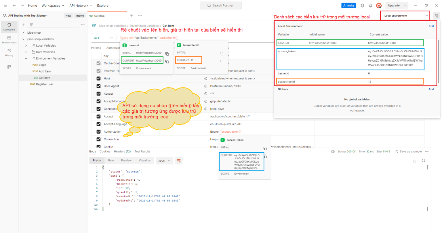 Sử dụng biến trong POSTMAN Cách tối ưu hóa kiểm thử API Test Mentor